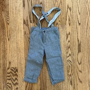 Janie and Jack Gray Overalls for Kids